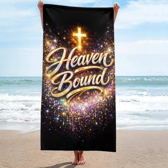 Heaven Bound Beach Towel Oversized Sand Free 27.5"x55"