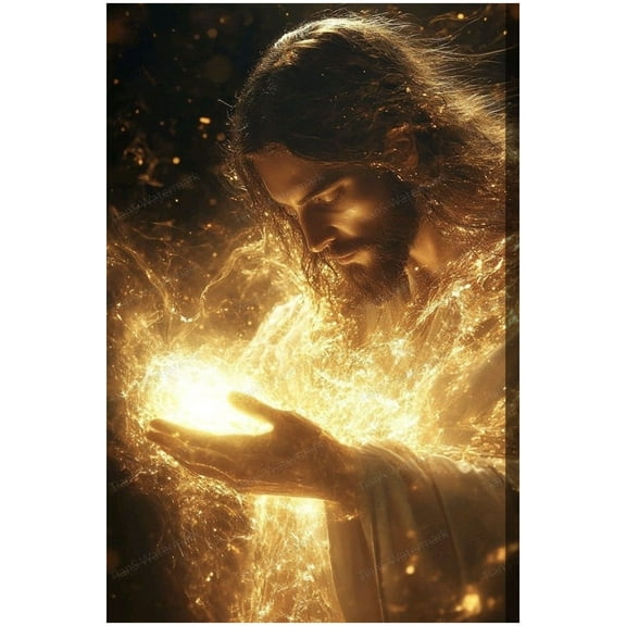 Jesus Christ Canvas Wall Art - The Only King Framed Christian Scripture Print, Easter Home Church Decor for Living Room Office, Inspirational Religious