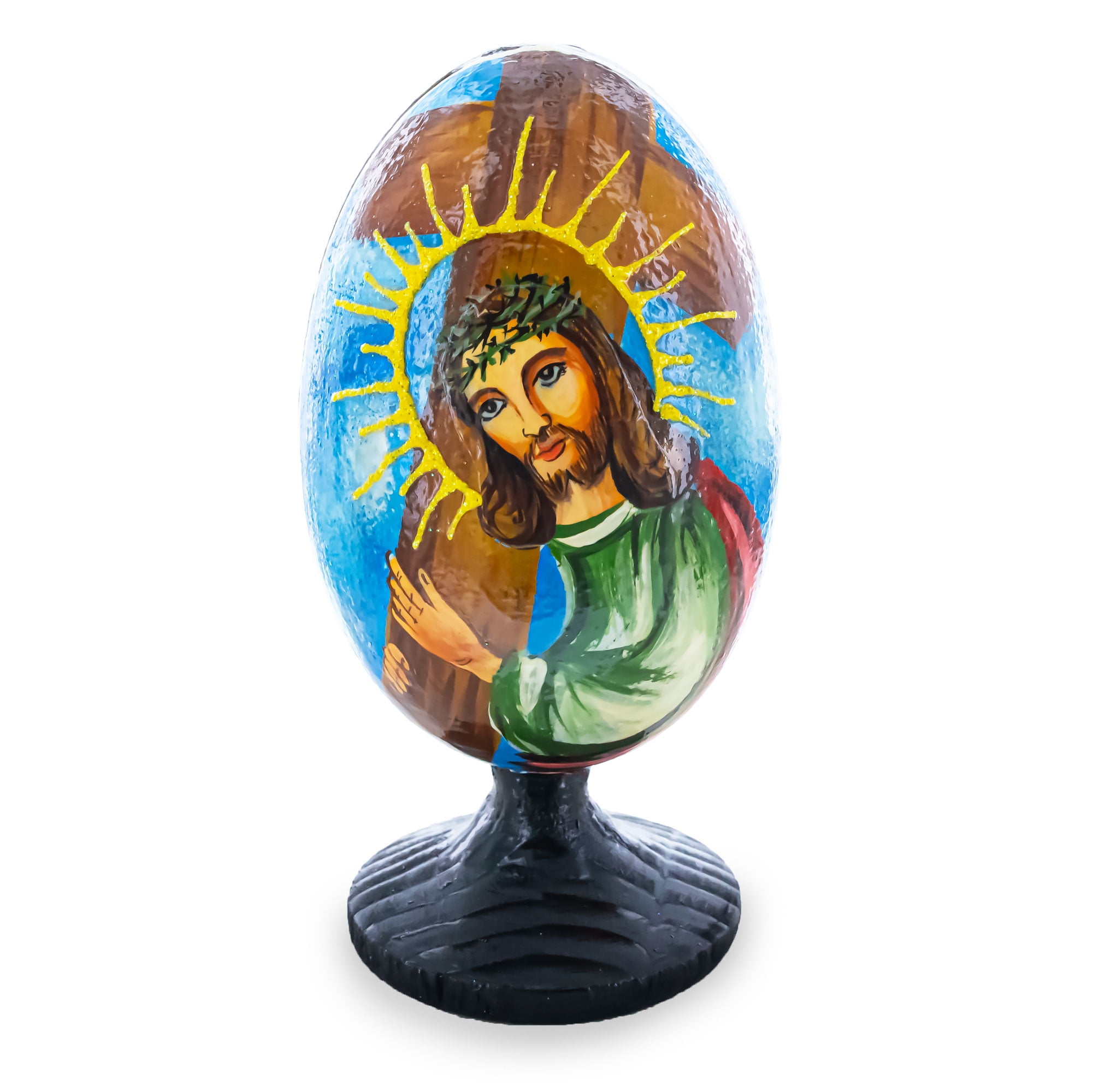 Jesus Christ Carrying Cross Wooden Easter Egg Figurine 4.75 Inches -  Walmart.com, image size:2001x2000