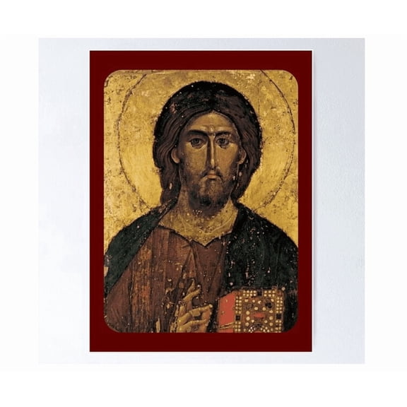 Jesus Christ Christ Pantocrator Î§ÏÎ¹ÏƒÏ„á½¸Ï‚ Î Î±Î½Ï„Î¿ÎºÏÎ¬Ï„Ï‰Ï Icon Of Christ Poster