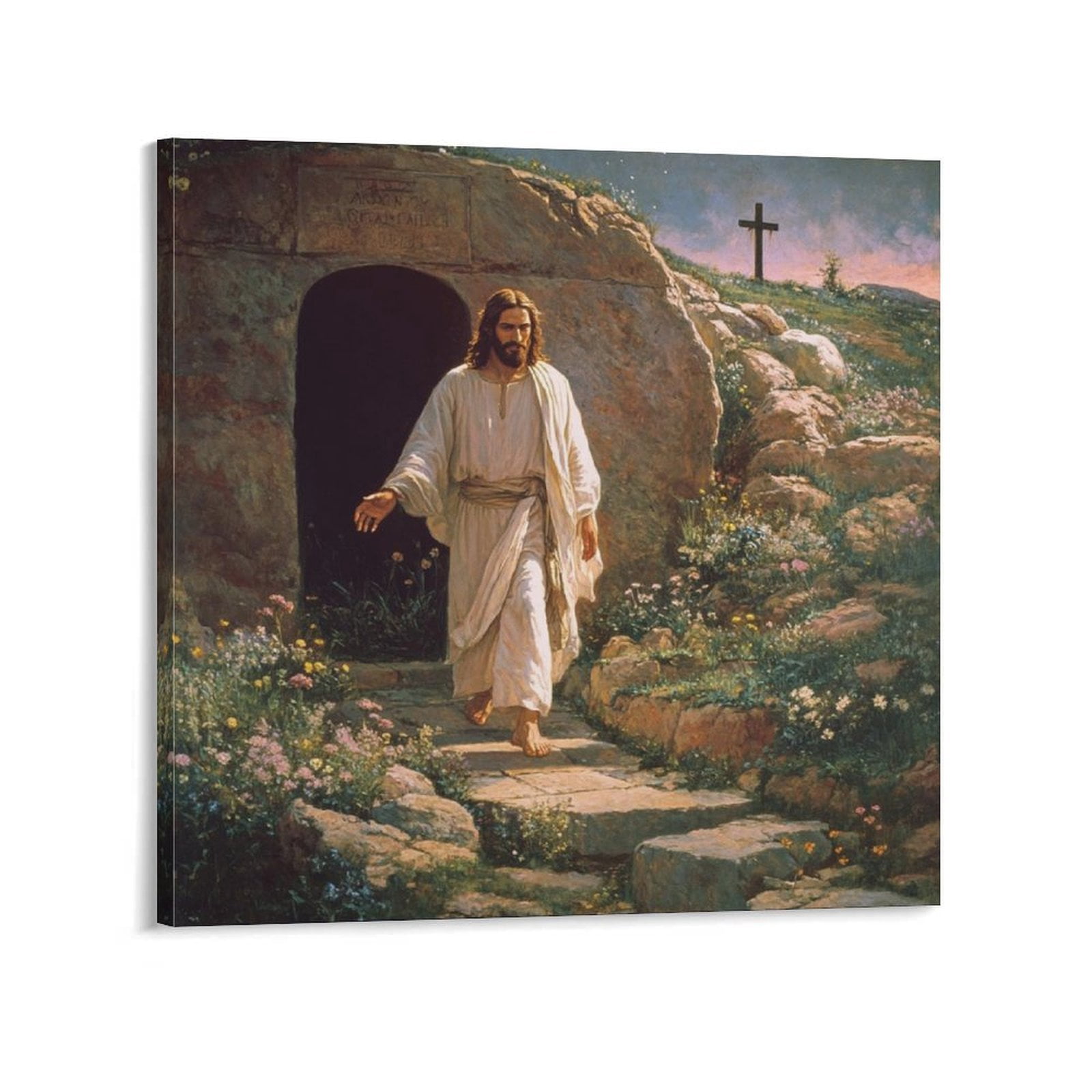 Jesus Christ Christian Wall Art Poster Empty Tomb Canvas Print Jesus ...