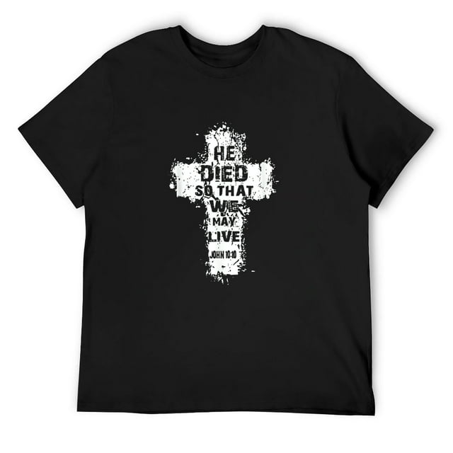 Jesus Christ Christianity Cross T-Shirt Black Medium - Walmart.com