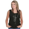 thumbnail image 1 of Jesus Christ Cursive Christian Tank Top Tee Shirt Women Brisco Brands S, 1 of 6