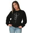 thumbnail image 1 of Jesus Christ Cursive Christian Women Crewneck Sweatshirt Brisco Brands S, 1 of 6