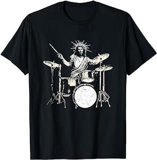 Jesus Christ Drummer Funny Drum Set Drummer Drums Lover TShirt