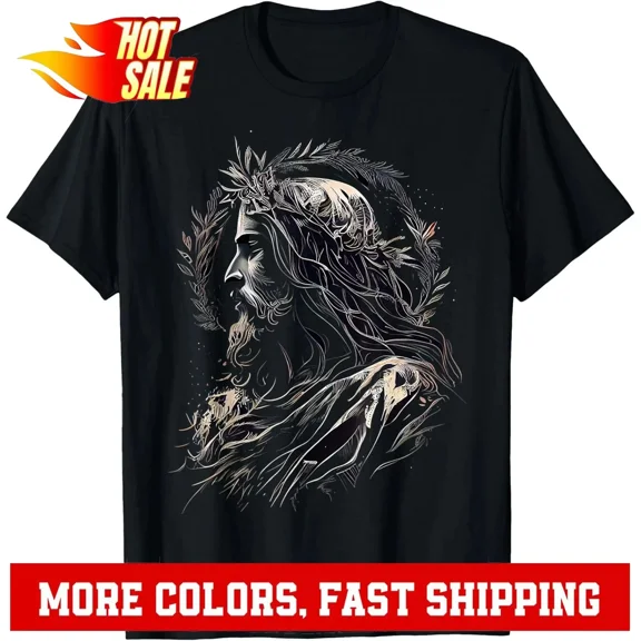 Jesus Christ Face Holy Savior Blessed Spiritual Faith Christian Unisex T-shirt