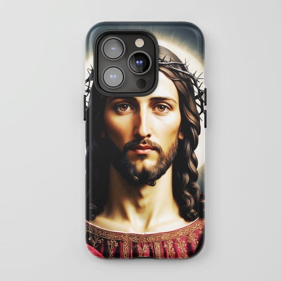 Jesus Christ For All iPhone Series Protective Phone Case Religious Art Dark Multi-color
