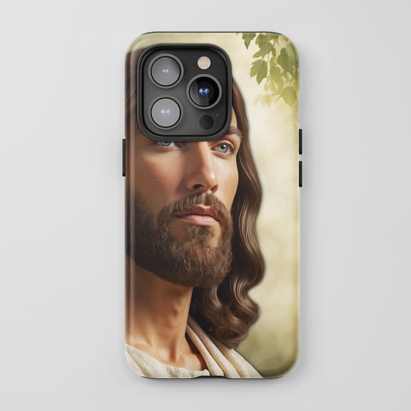 Jesus Christ For All iPhone Series Tough Phone Case Religious Art Earthy Tones