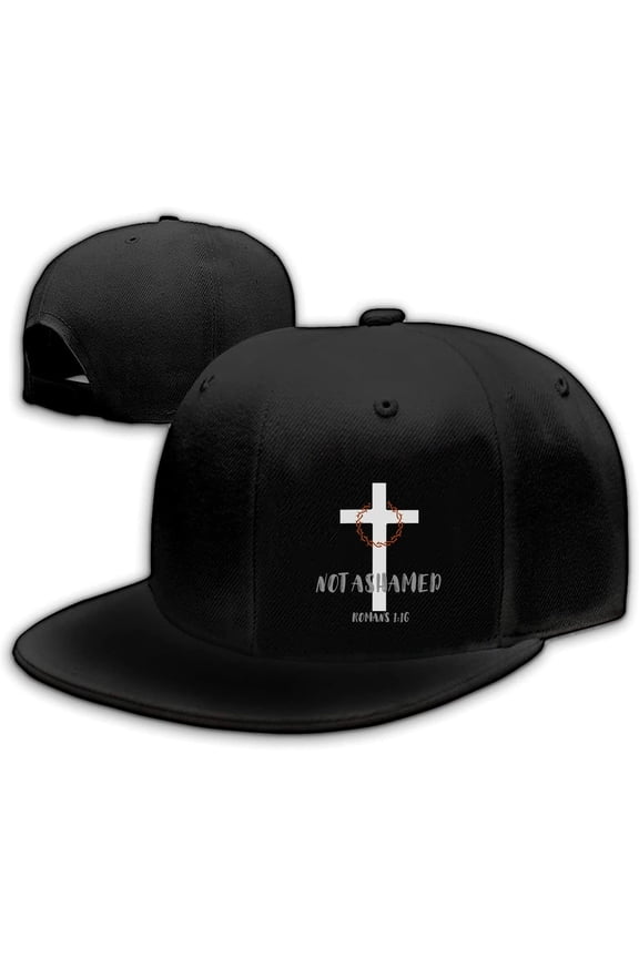 Jesus Christ Hats Mens Snapback Flat Bill Brim Hats for Men Snap Backpack Dad Life Jesus Christian Crosses Baseball Cap