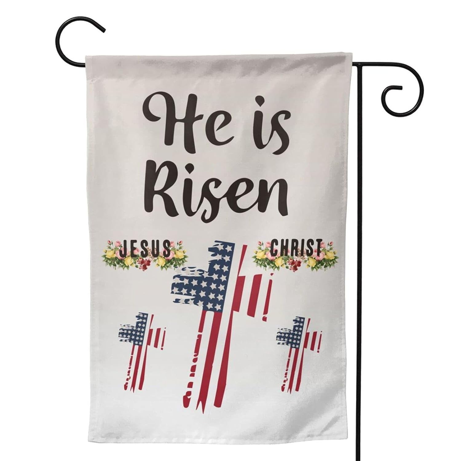 Jesus Christ He Is Risen Garden Flags Outdoor Holiday Decoration, Christian Flags,Jesus Flags