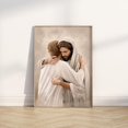 Jesus Christ Hugging Man Wall Art Print, Healing Embrace And Christian ...