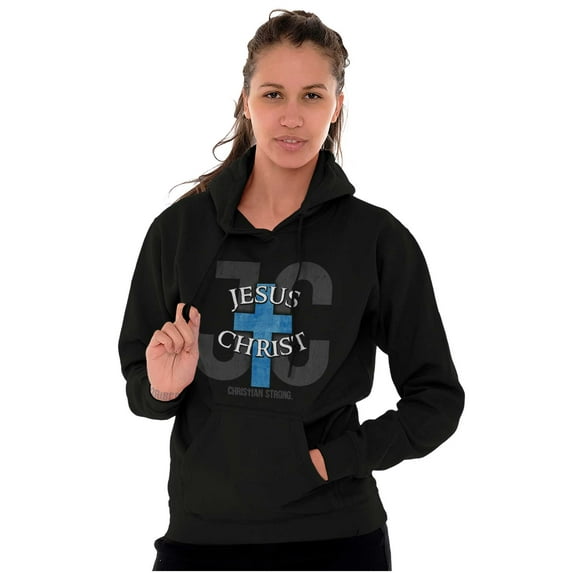 Jesus Christ JC Cross Christian Hoodie Sweatshirt Women Men Brisco Brands S