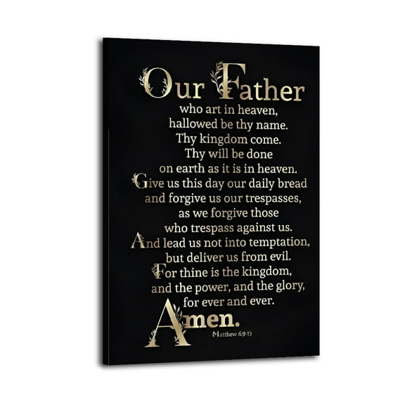 Jesus Christ Lord'S Prayer God Father Son Holy Spirit Poster Great Wall Art for Home Decor,fathers Day Posters for Room, Office Or Living Room