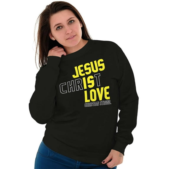 Jesus Christ Love Christian Faith Sweatshirt for Men or Women Brisco Brands S