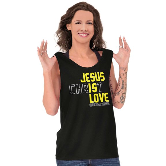Jesus Christ Love Christian Faith Tank Top T Shirts Men Women Brisco Brands S
