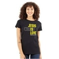 thumbnail image 1 of Jesus Christ Love Christian Faith Womens Slim Fit Graphic Tee Brisco Brands L, 1 of 5