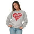 thumbnail image 1 of Jesus Christ Love Christian God Cross Women Crewneck Sweatshirt Brisco Brands L, 1 of 6