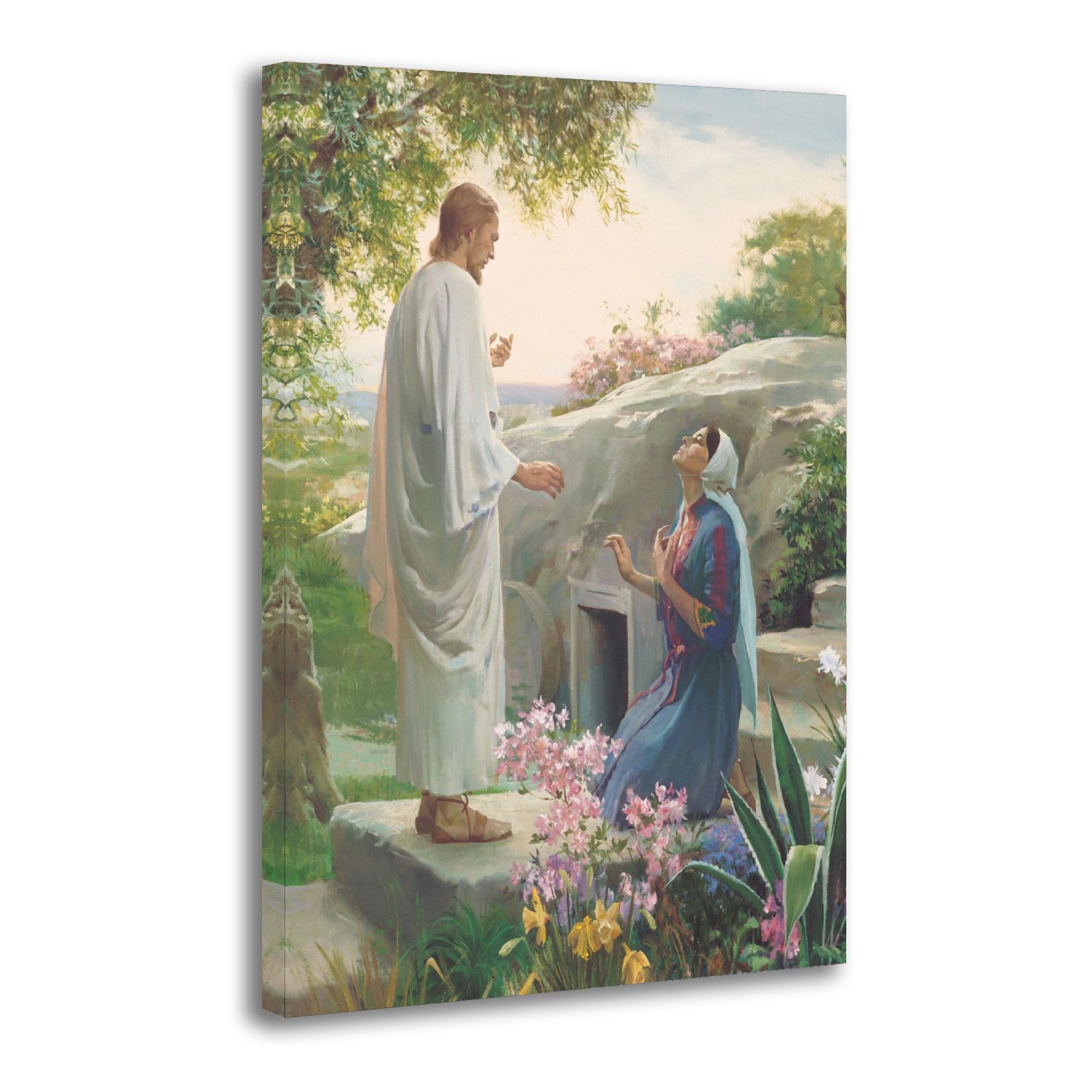 Jesus Christ Mary And The Resurrected Lord Posters Wall Art Painting ...