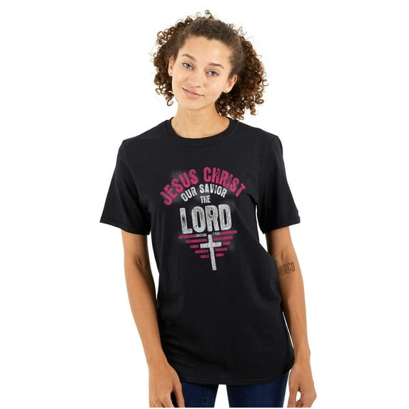 Jesus Christ Our Savior Christian Women's Graphic T Shirt Tees Brisco Brands X