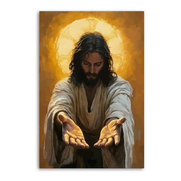 Jesus-Christ-Painting Wall Art Picture Painting Poster Canvas Print Posters Artworks Bedroom Living Room Decor 12x18inch(30x45cm)