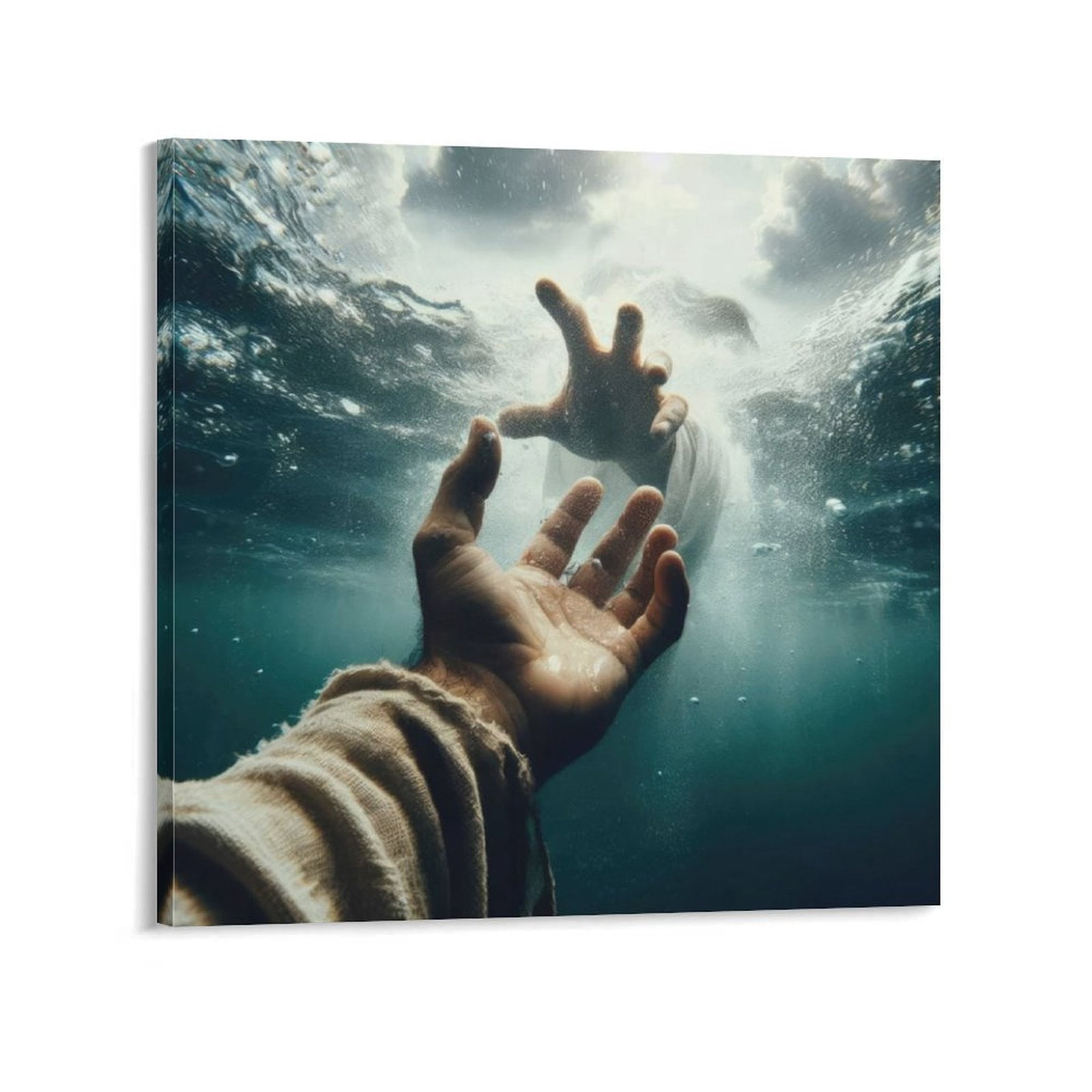 Jesus Christ Picture Wall Decor Art - Hand of God - Bible Verse Canvas ...