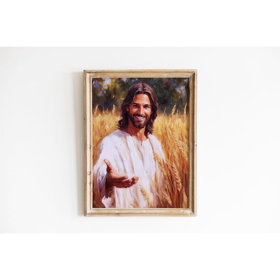 Jesus Christ Portrait Art Christian Savior Unframed Paper Print