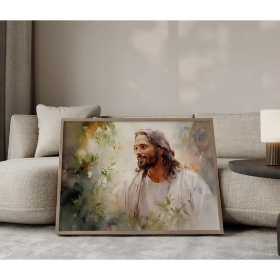 Jesus Christ Portrait Pencil Drawn Christian Art Design 2