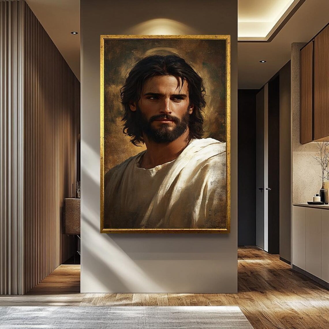 Jesus Christ Portrait Print Sacred Religious Wall Art Inspirational ...