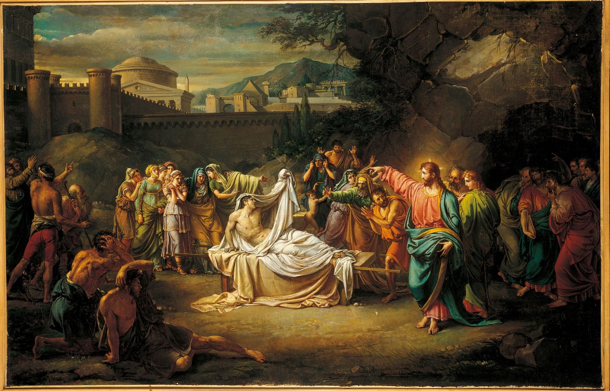 Jesus Christ Raises From The Dead The Son Of Naims Widow Canvas Art - (36 x 24)