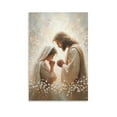 thumbnail image 1 of Jesus Christ Religious Wall Art Jesus with Girl Praying Poster Mormon Art, Bible Painting Wall Art Poster Gifts Bedroom Prints Home Decor Hanging Picture Canvas Painting Posters 24x36inch(60x90cm), 1 of 6