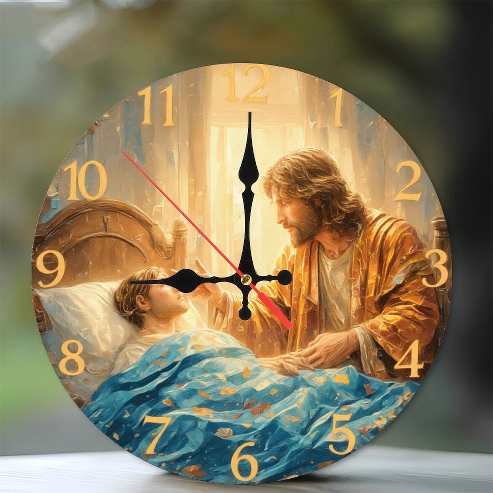 Jesus Christ Restorative Clock Wall Clock Religious Gift 10-Inch Silent ...