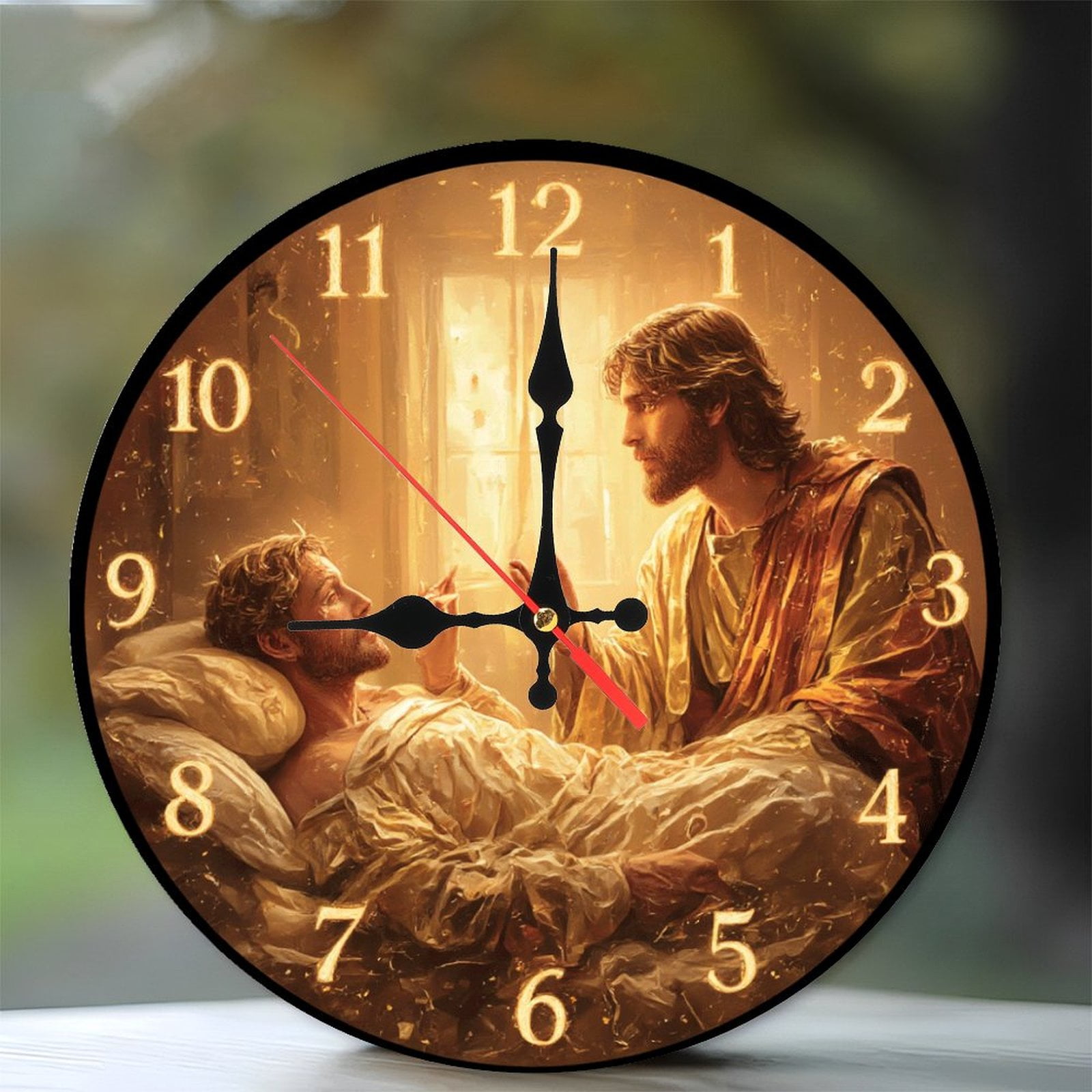 Jesus Christ Restorative Wall Clock Religious Faith Gift Home Decor 10 ...
