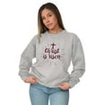 thumbnail image 1 of Jesus Christ Risen Easter Believe God Women Plus Size Crewneck Sweatshirt Brisco Brands 2X, 1 of 5
