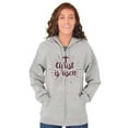 thumbnail image 1 of Jesus Christ Risen Easter Believe God Zip Hoodie Sweatshirt Women Brisco Brands S, 1 of 5