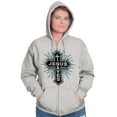 thumbnail image 1 of Jesus Christ Saves Christian Love Zip Up Hoodie Men's Women's Brisco Brands S, 1 of 6