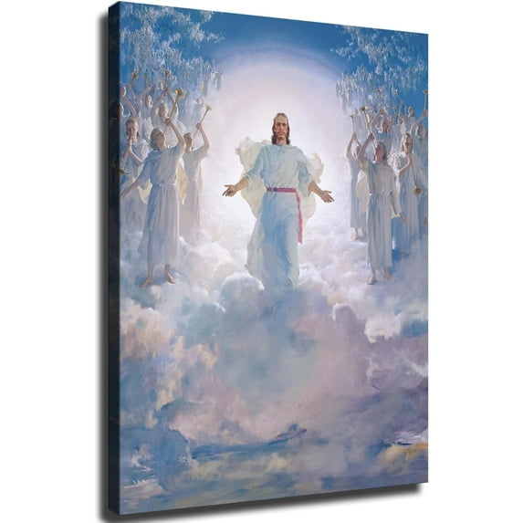 Jesus Christ Second Coming Poster Picture Print Canvas Wall Art Bedroom Office Room living room Decor Gift (unframed,24x32inch)