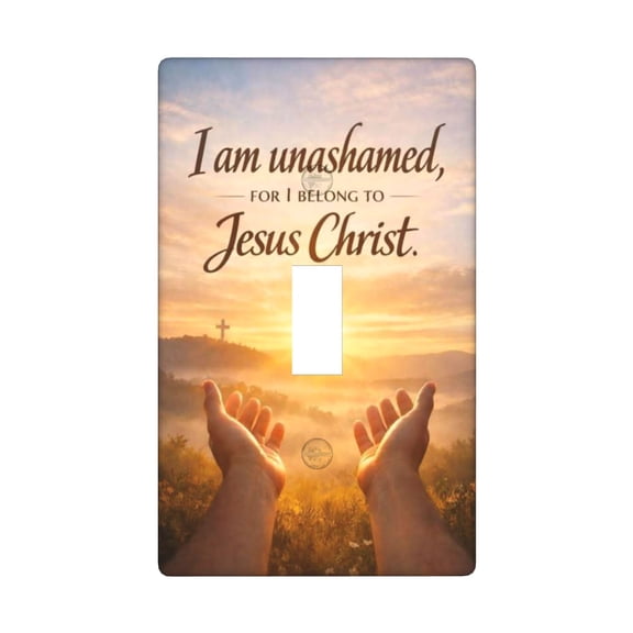 Jesus Christ Sunrise Mountain Cross Single Toggle Light Switch Plate, 1 Gang Outlet Cover