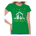 thumbnail image 1 of Jesus Christ Tee for Women Christmas Shirt for Her True Story Women Shirt Christian Shirt Merry Xmas Ladies T-Shirt Religion Christmas Tshirt Happy Birthday Jesus Top Xmas Gifts Nativity Scene, 1 of 4