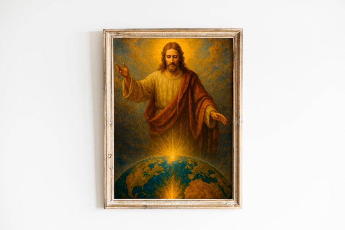 Jesus Christ The Light Of The World Christian Art Home Decor, Unframed ...