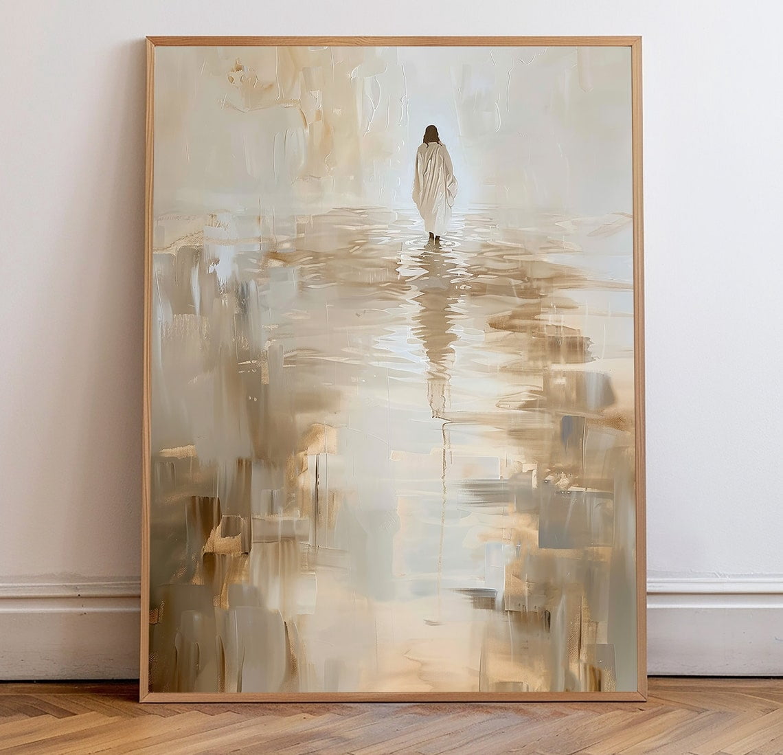 Jesus Christ Walking on Water Poster Wall Decor Christian Bible Verse ...