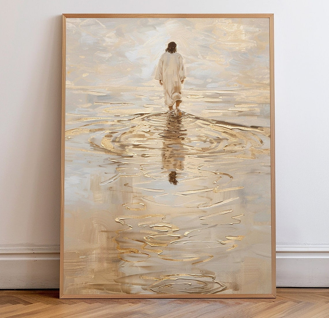 Jesus Christ Walking on Water Poster Wall Decor Canvas Art Christian Bible Verse Prints Painting Picture Artwork Home Bedroom Decoration No Frame - Walmart.com
