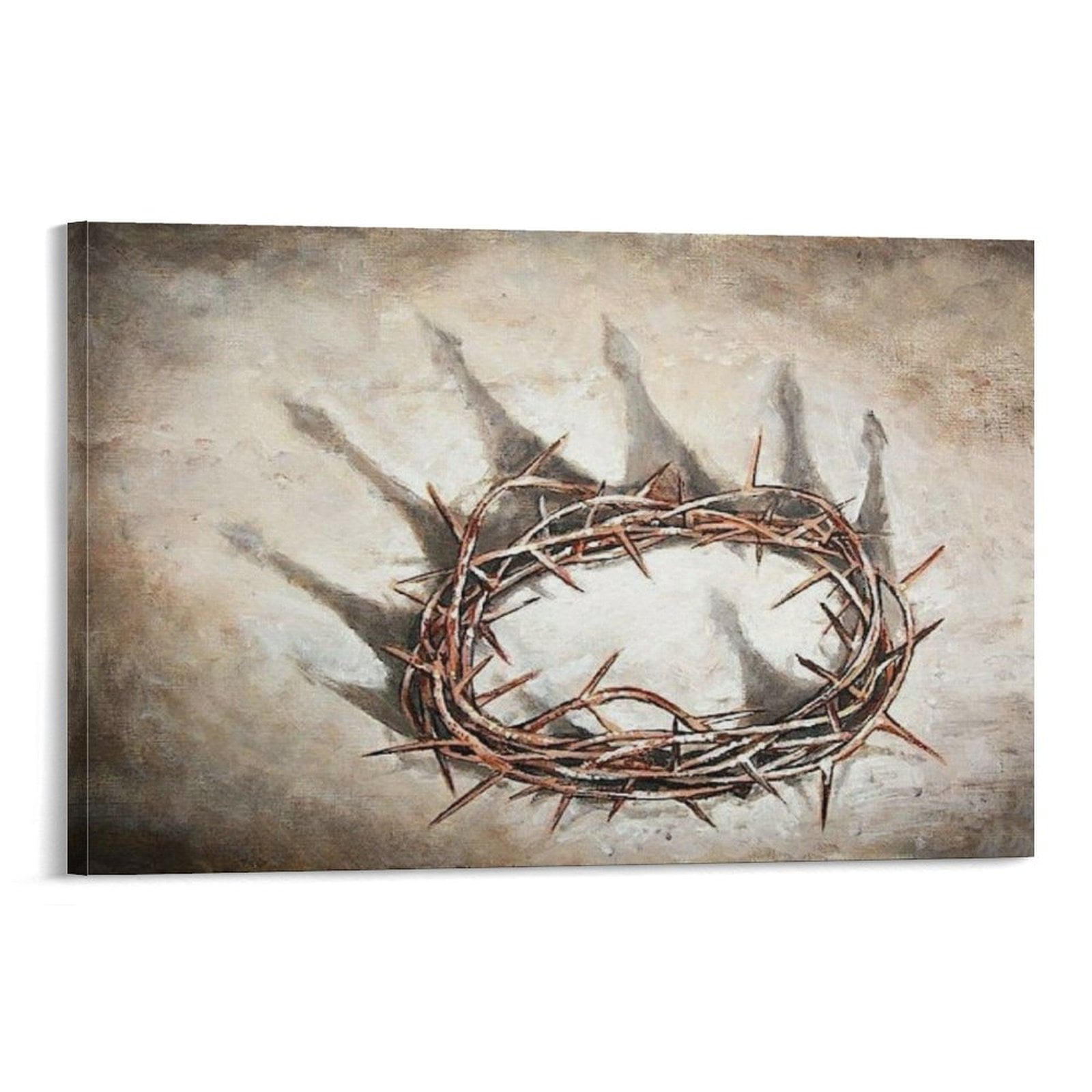 Jesus Christ Wall Art Crown of Thorns Poster Bible Savior God Canvas ...