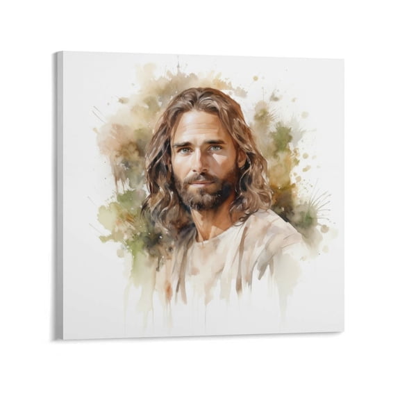 Jesus Christ Wall Art-For God So Loved The World Wall Art Picture Painting Poster Canvas Print Posters Artworks Bedroom Living Room Decor 28x28inch(70x70cm)