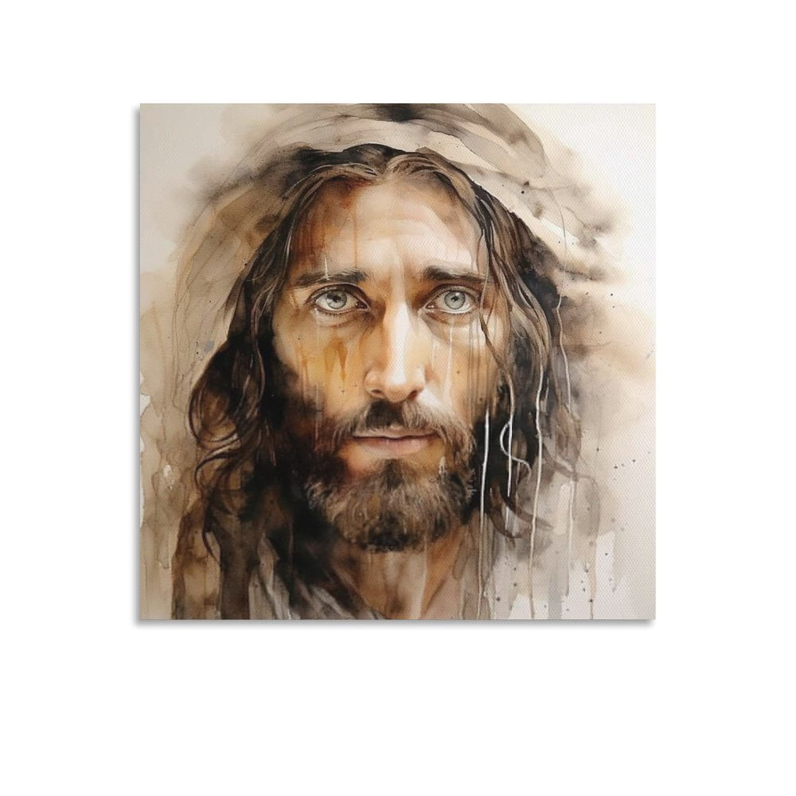 Jesus Christ Wall Art Jesus Portrait Canvas Print Poster Bible God ...