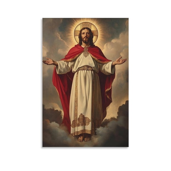 Jesus Christ Wall Art Jesus Resurrection Art Bible Savior Canvas Print Poster Artworks Canvas Poster Room Aesthetic Wall Art Prints Home Modern Decor Gifts 20x30inch(50x75cm)