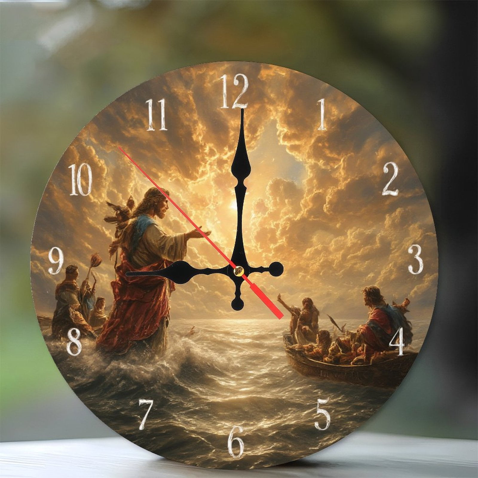 Jesus Christ Wall Clock Religious Christian Faith Art Gift 10-Inch ...