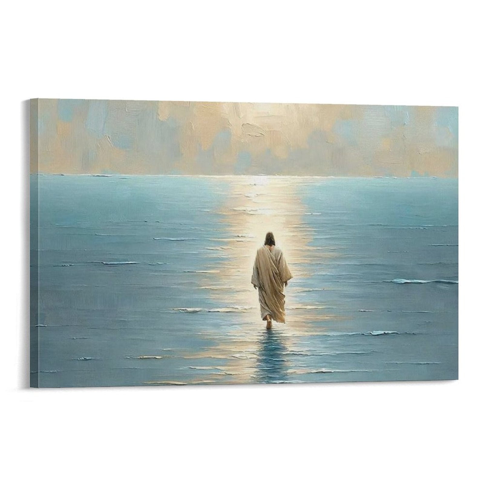 Jesus Christ Wall Decor - Jesus Walking on Water Towards Light Vintage ...