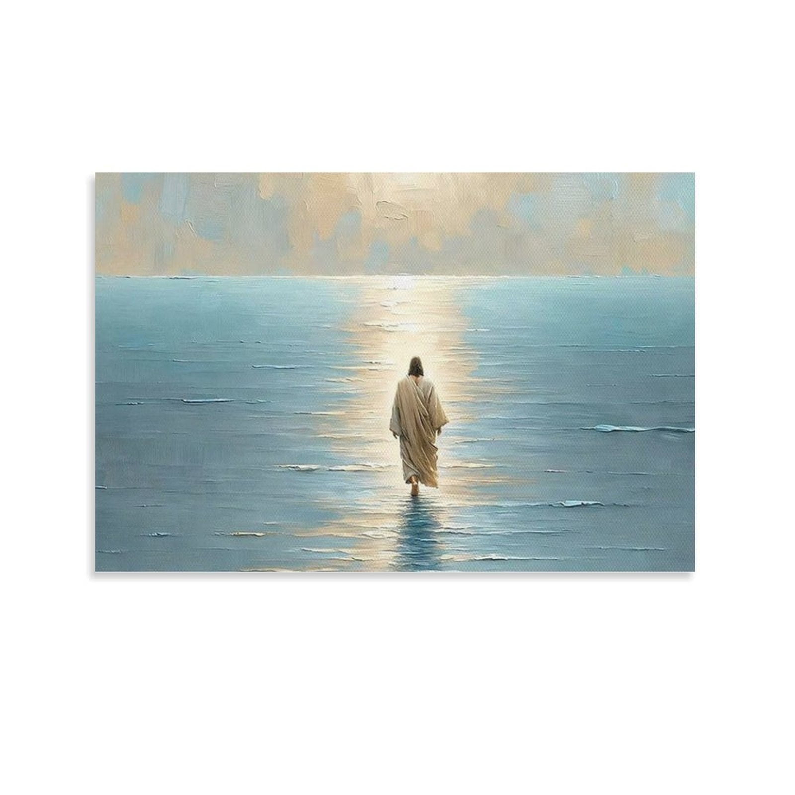 Jesus Christ Wall Decor - Jesus Walking on Water Towards Light Vintage ...