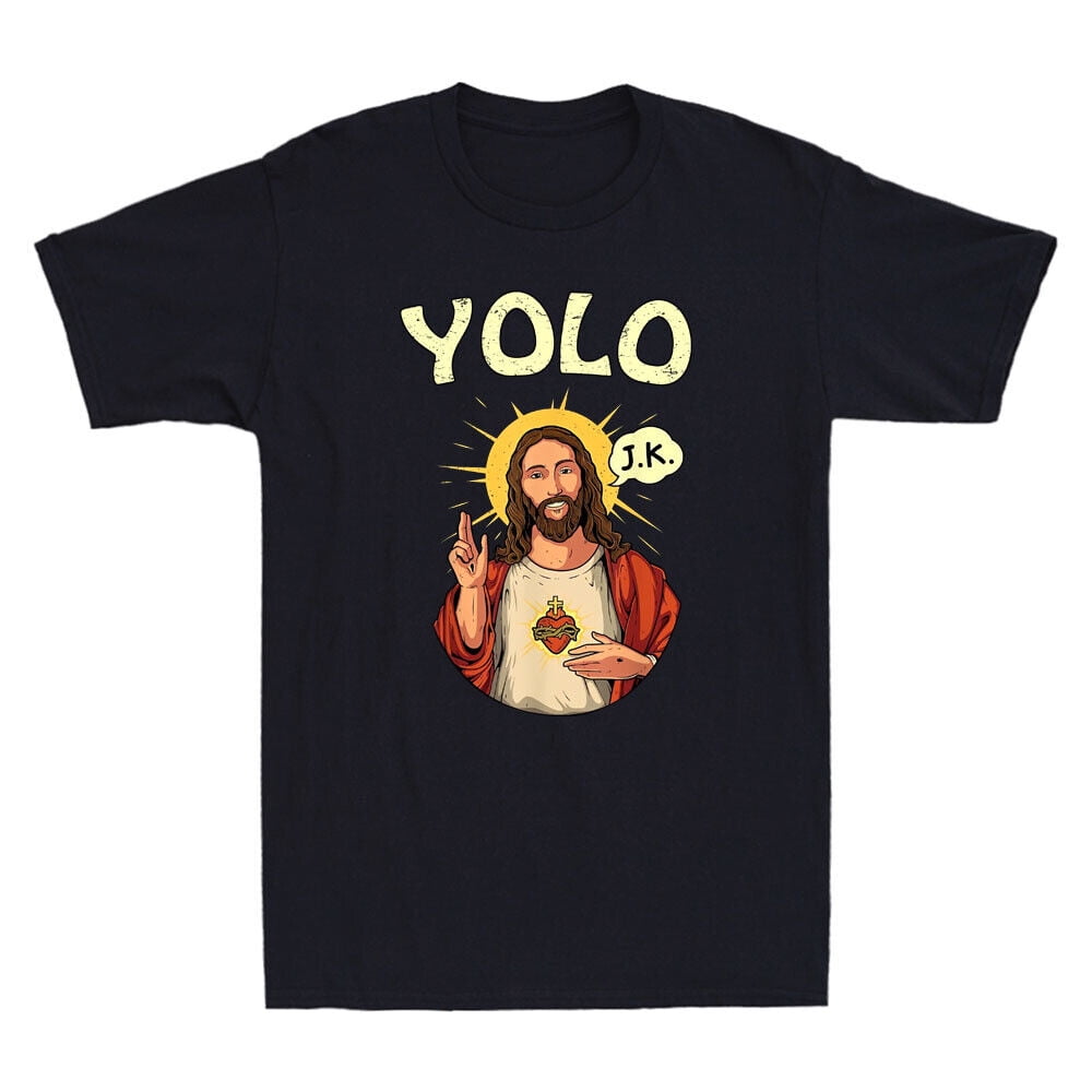 Jesus Christ YOLO JK Humor Meme Funny Christian Easter Gift Retro Men's ...