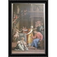 thumbnail image 1 of Jesus Christ in the House of Martha and Mary 28x40 Large Black Ornate Wood Framed Canvas Art by Giorgio Vasari, 1 of 2